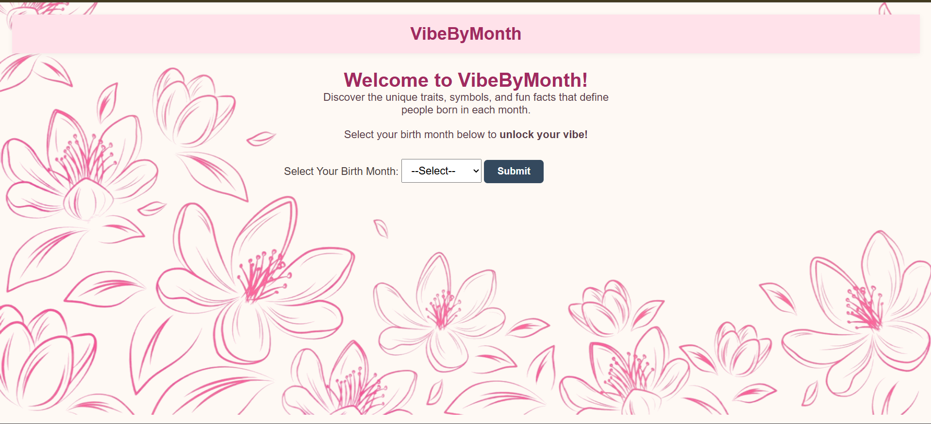 VibeByMonth Screenshot